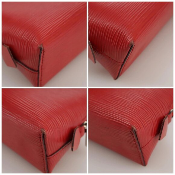 LOUIS VUITTON Epi Pochette Cosmetic PM Pouch Red M41114 LV Auth 111537 - Picture 16 of 16